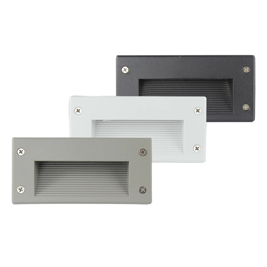 

3/5W Outdoor Waterproof LED Step Light Recessed Garden Park Villa Pathway Corner Wall Lamp Stairway Hallway Step Stair Light
