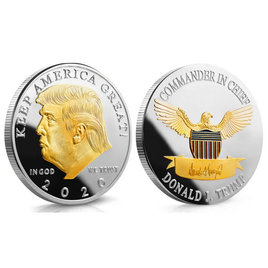 

Trump Of 2020 Keep America Great Two Color Proof Like 40MM Coins New Cool Trump Commemorative Coin Collecting Coins