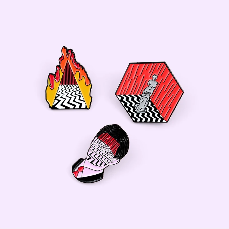 Голова загадка лабиринт Венера де Мило эмаль Pin Art Fun значки Твин Пикс Линч стиль