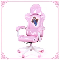 cute pink gaming chair girls reclining computer chair home fashion comfortable anchor live chair internet cafe game wcg chair