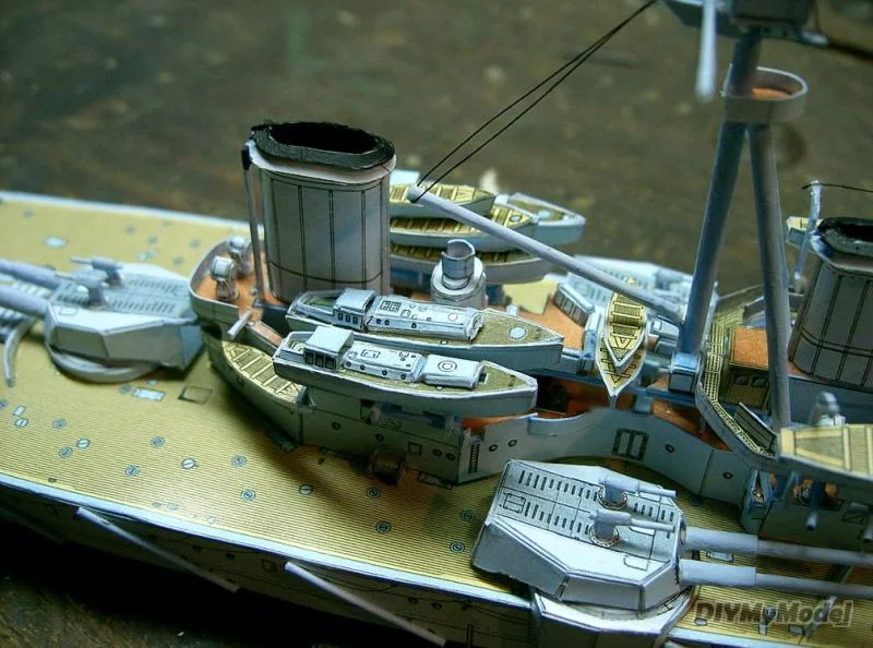 DIYMyModeI-battleship brit&aacute;nico fearless 1:250, bricolaje, manualidades, Kit de modelo de papel, rompecabezas de juguete, regalo, utillaje de pel&iacute;cula-3