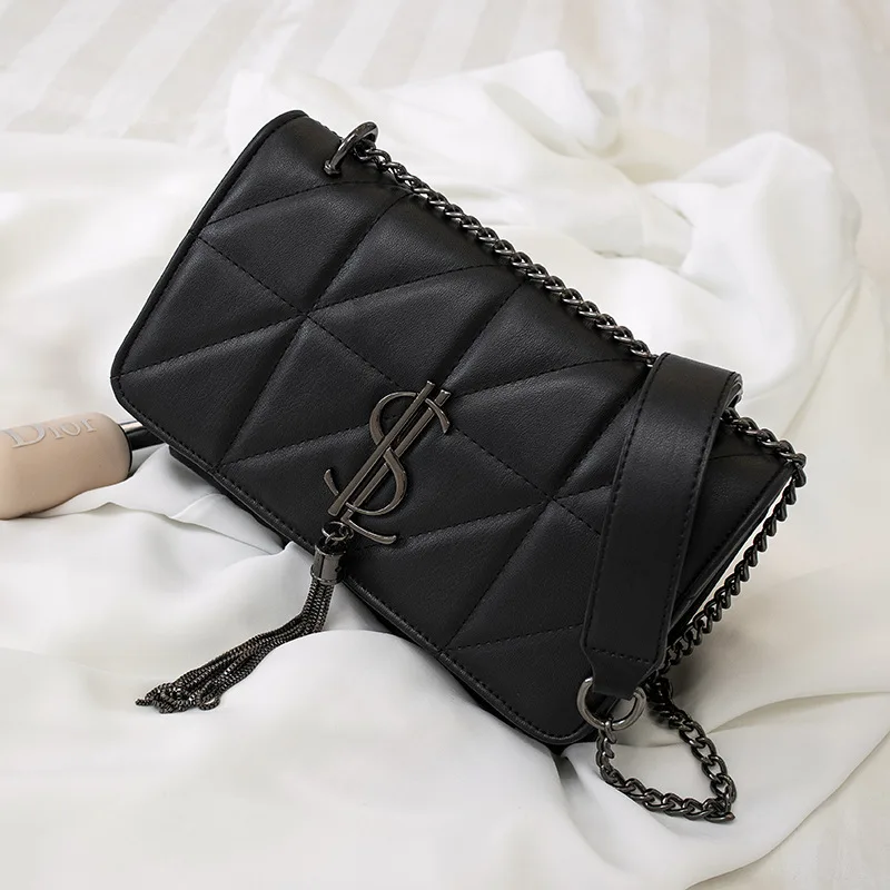 Женская сумка-мессенджер с цепочкой-кисточкой модная женская сумка через плечо