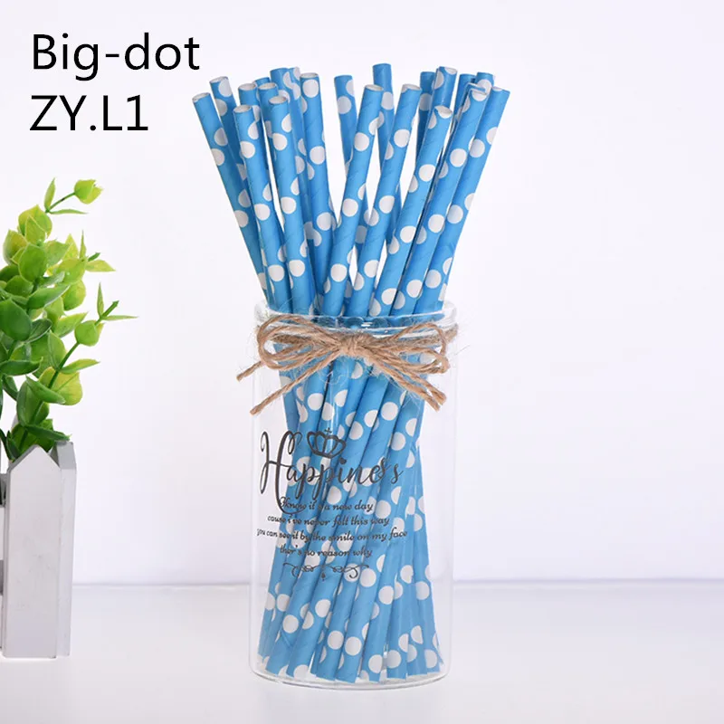 DOT ZY.L1 25 шт торт Топпер бумажные соломинки с фламинго для дня рождения украшения дети взрослые выпускные поставки одноразовые Коктейльные трубочки - Цвет: DOT ZY.L1