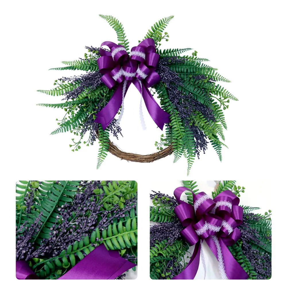 

Реалистичные Лавандовый венок праздник поставки гирлянда подвесной вечерние фестиваль Декор