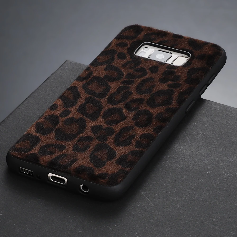 LAPOPNUT чехол для Samsung Galaxy S9 S8 Plus Note 8 9 модный теплый плюшевый леопардовый узор