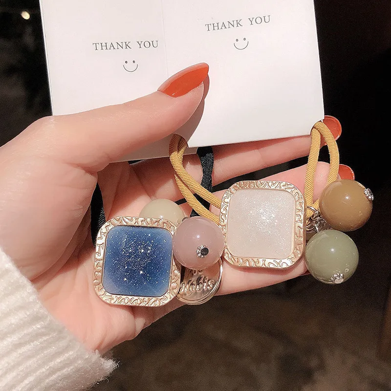 Корейские темпераментные резиновые Звездные Бусы Желе повязка на голову Толстая