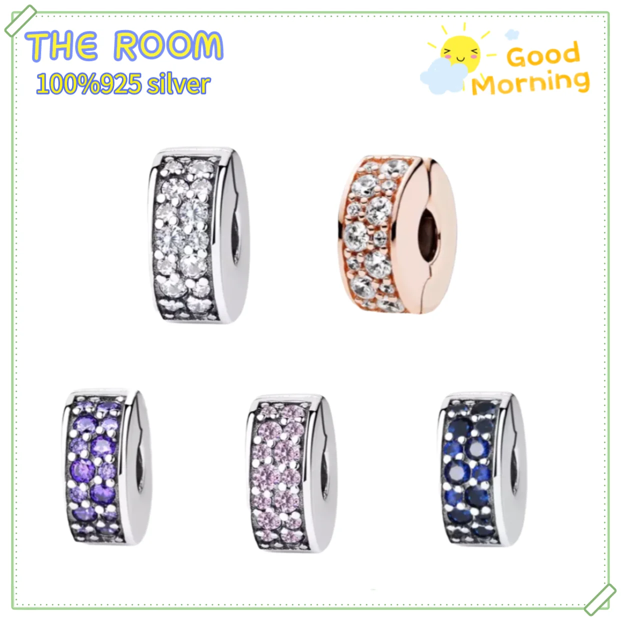 

Hot Genuine 100% S925 sterling silver fashion original Pandora charm bracelet pendant bead clip DIY as a gift for women jewelry