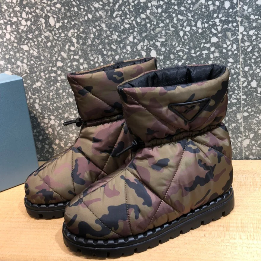 

2021 New Winter Women's Down Boots Waterproof Cloth Material Sewing Design Flat Women Shoes Elastic Band Warmth Casual Boots