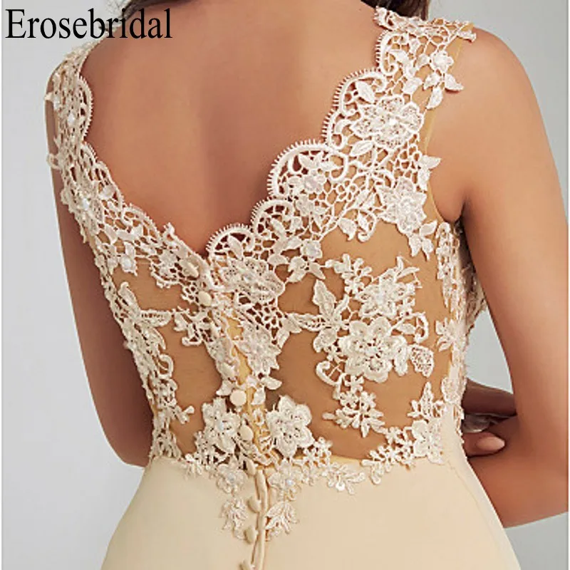 Erosebridal элегантное торжественное платье со шлейфом кружевное вечернее длинное 2019