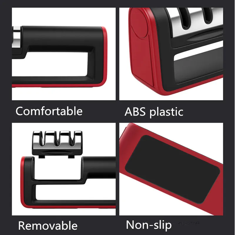 

Professional Knife Sharpener Diamond Quick Professional 3 Stages Sharpener Knife Sharpening Tools Sharpening Stone