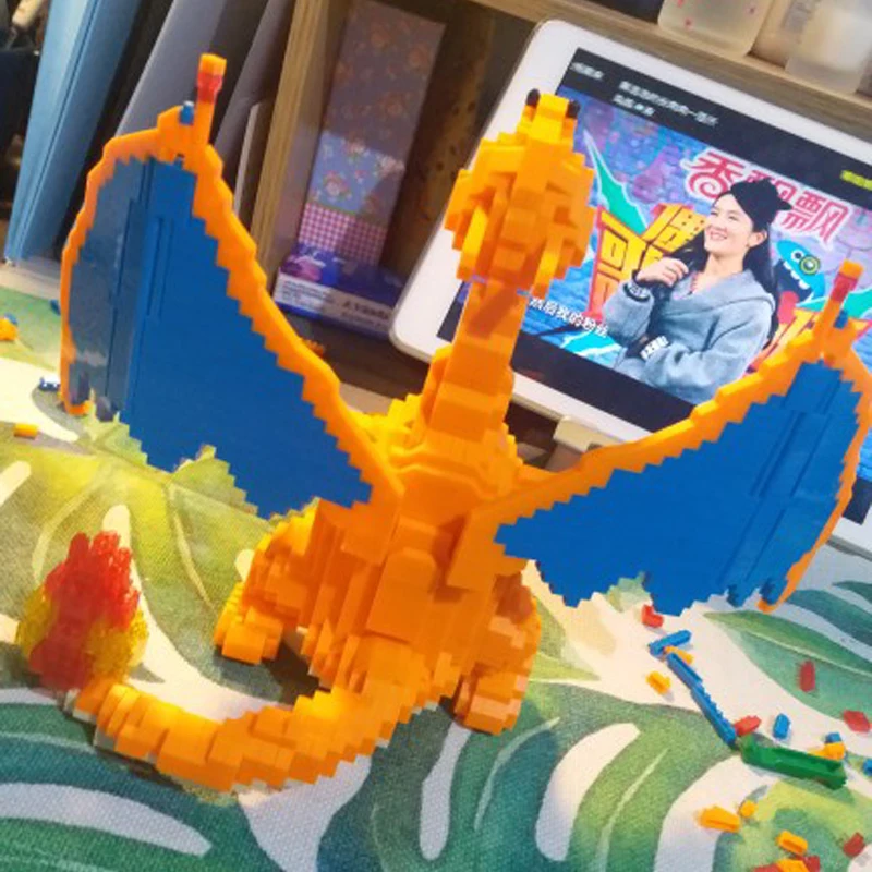 Чакра 6608 Charizard Dragon 3D модель 2080 шт. маленькие мини алмазные блоки кирпичи игрушки