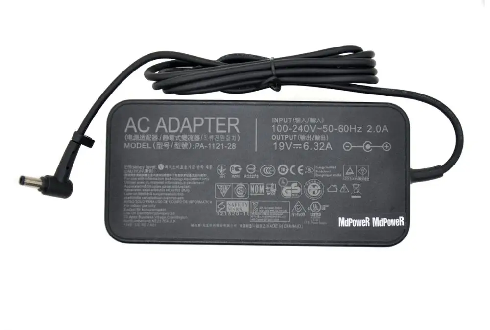 

Original 19V 6.32A For ASUS Laptop supply power AC adapter charger FX50J ZX50JX A550J FX63VD W50J G58JVG fxj4200 PA-1121-28
