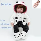 Кукла реборн Forrsdor 47 см, Мягкая Реалистичная кукла с силиконовым корпусом, одежда Panada Bebe, лучший подарок на день рождения, игрушки для малышей