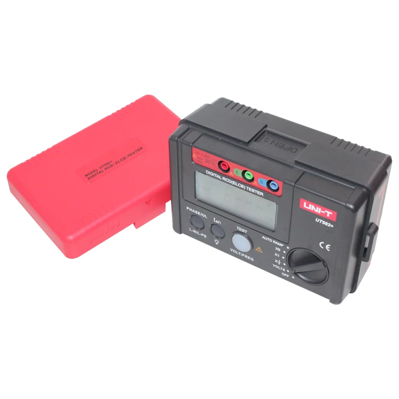 Uni t UT582 + цифровой RCD (ELCB) тест er Переключатель защиты от утечки Тест er/Авто пандус