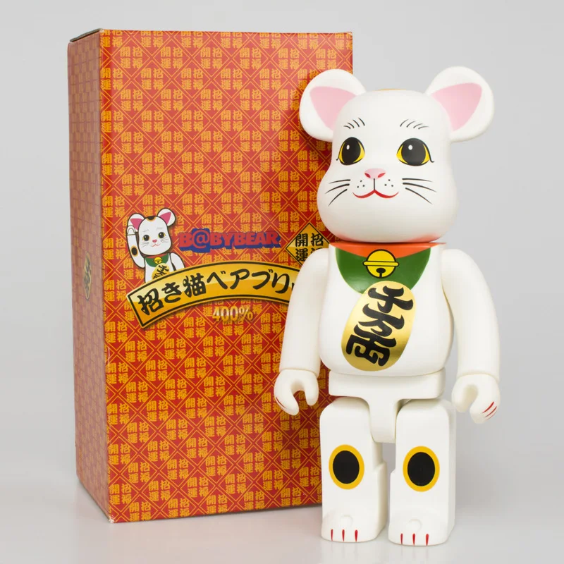 Уличный Стиль 400% горячая Распродажа медведь Bricky Lucky Cat ПВХ экшн Фигурки