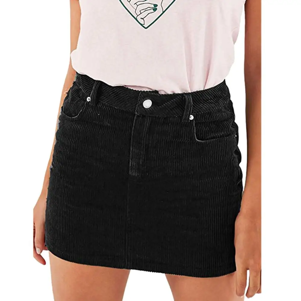 Очаровательная Вельветовая Женская юбка 2020 Новое поступление Летняя