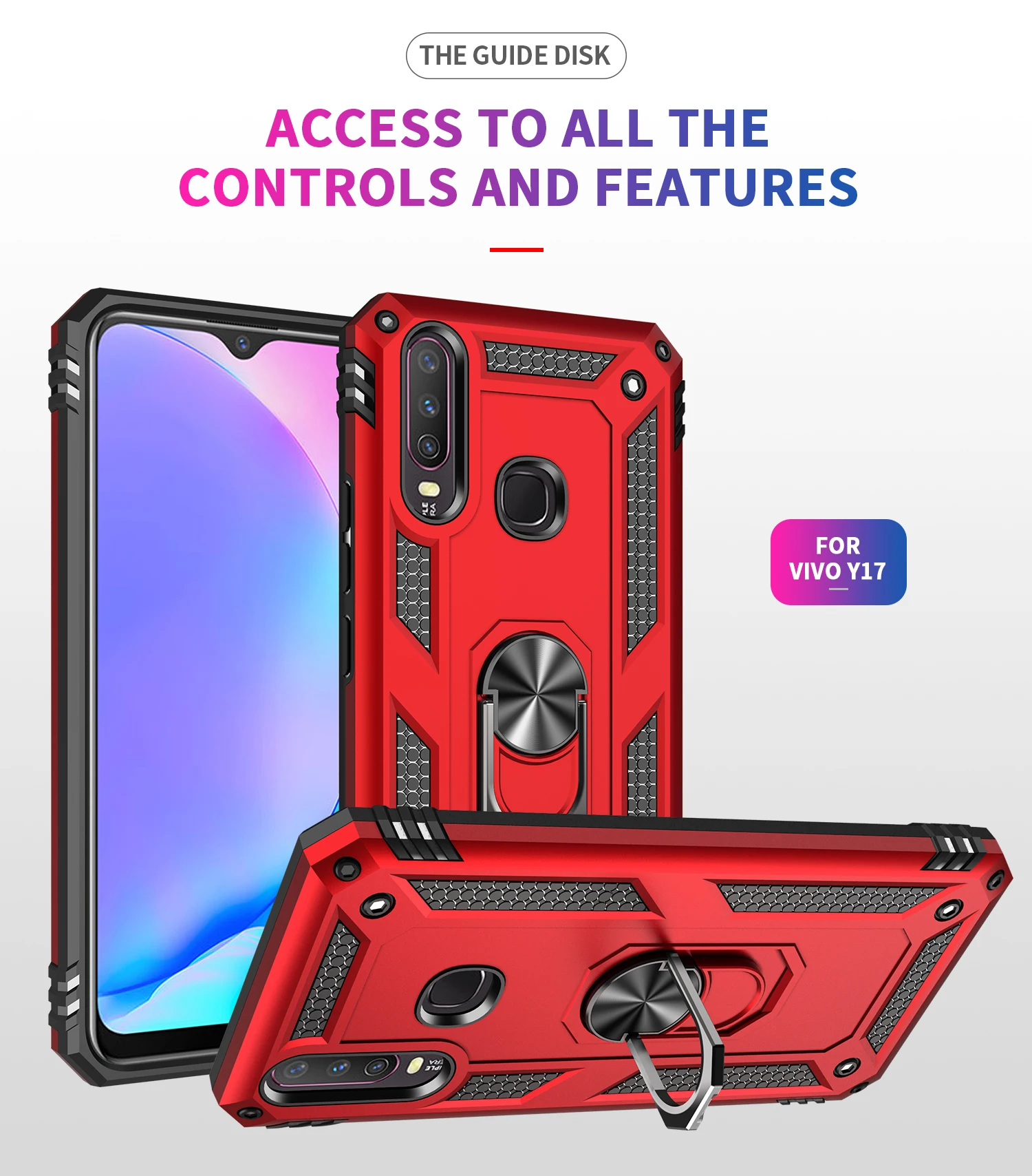 Военный чехол для телефона Vivo Y17 роскошный противоударный Nex X21 X23 X27 V15 V15Pro 15 12 с