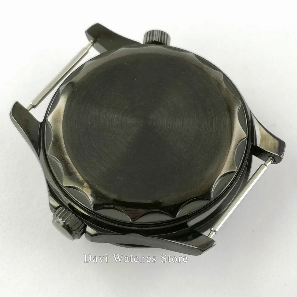 

41mm Rose Gold/Black PVD Watch Case Fit ETA 2836 MIYOTA 8215 821A DG2813/3804 movement