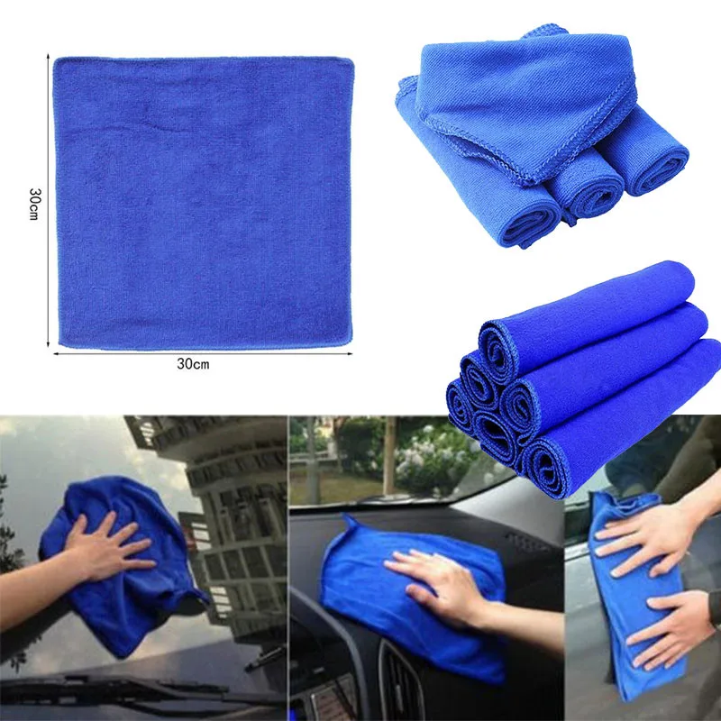 

AUTO ACCESSORIES Cloths 30*30cm Soft Microfiber Cleaning Towel Car Auto Wash Dry Clean Polish Cloth limpieza coche