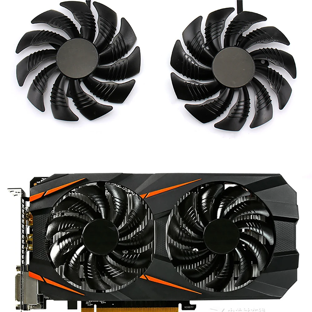 Для Gigabyte P106 GTX1060 1050ti 1070 RX470 RX570 580 видеокарта 85 мм GPU графическая карта охлаждающий