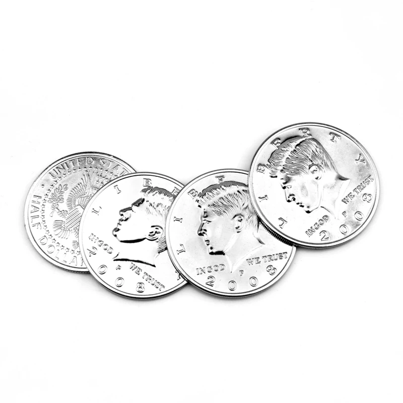 

Four Coin To One Close Up Magic Tricks Toys Props For Professional Magicians