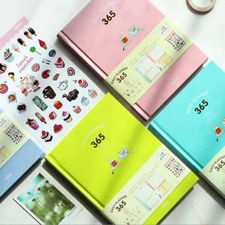 "Candy 365" любой год еженедельник ежемесячный милый блокнот учебный журнал твердая обложка канцелярские принадлежности подарок
