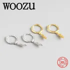 WOOZU корейской моды из натурального 925 стерлингового серебра перо свисающие серьги для женщин вечерние в богемном стиле листьев ювелирные изделия аксессуары