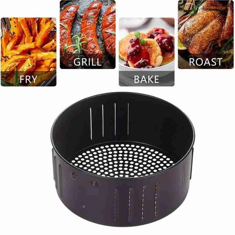 

2,6/л корзина для фритюрницы с антипригарным покрытием, слив корзины из чугуна, сковорода для масла, аксессуары для жарки, корзина для фритюрн...