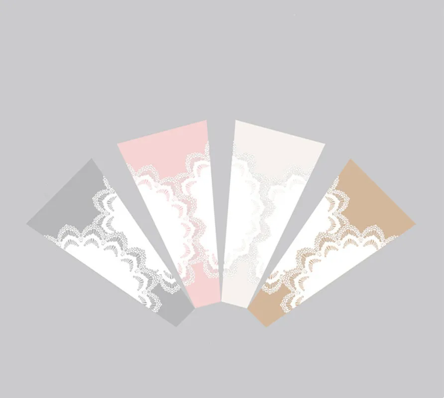 

10PC/Pack Retro Lace Flowers Packaging Bag Holiday Party Wedding Gift Decoration Material OPP Candy Baking Transparent Rose Bag