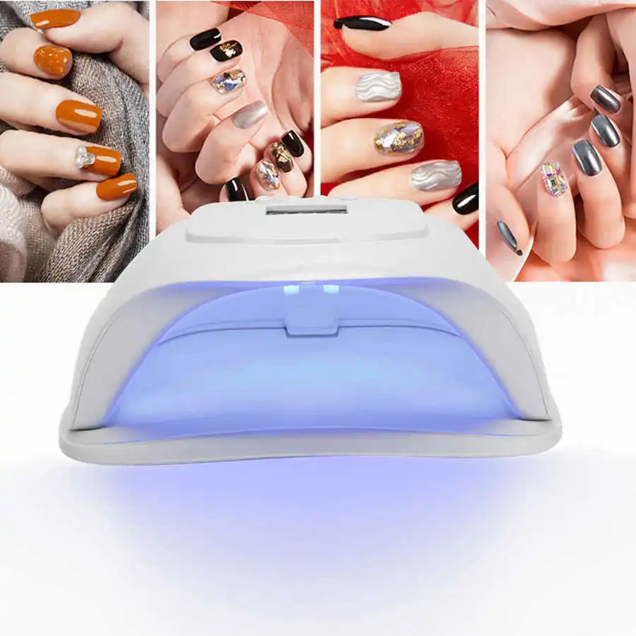 Лампы для ногтей 54 Вт Светодиодный УФ гель сушилка лампа умная машина