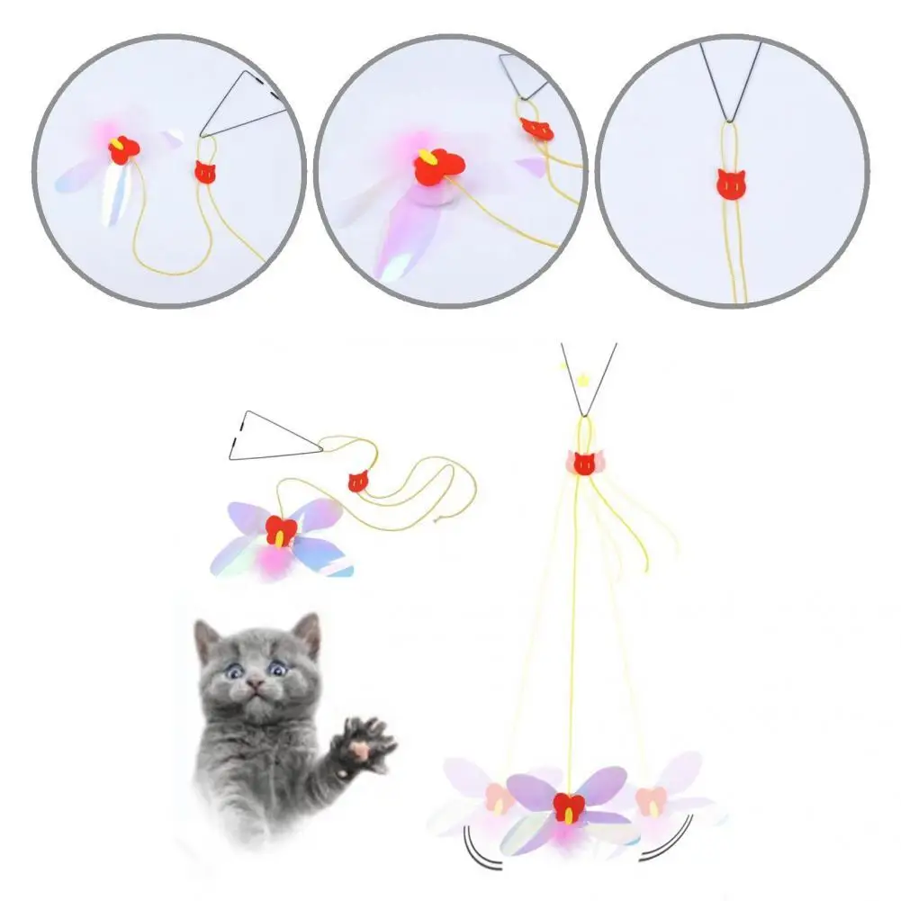 

Забавная игрушка для кошек, игрушка для самостоятельной игры, палочка, игрушка для домашних животных с перьями, рождественский подарок