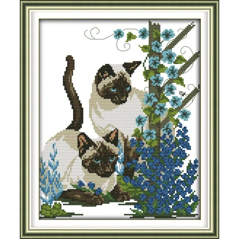 Фото Набор для вышивки крестиком с изображением двух котят (4) 14ct 11ct|Упаковка| |