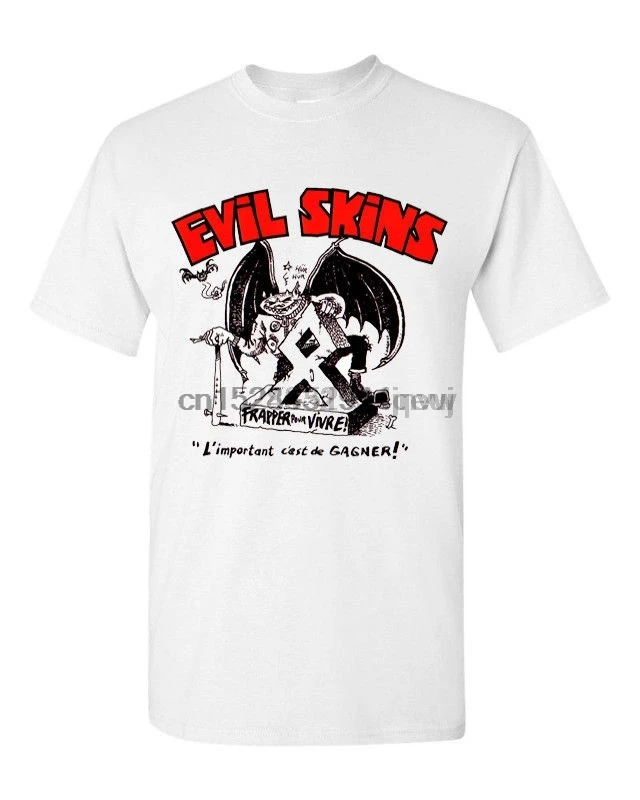 

EVIL SKINS T SHIRT rock o rama records rebelles europeens