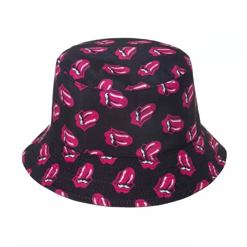 

New Summer Printed Reversible Bucket Hat Men Outdoor Hip-Hop Fisherman Cap Fashion Street Beach Bob Women Double Side Panama Hat