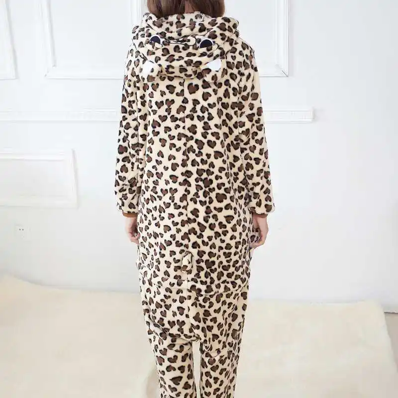 Для мужчин и женщин леопардовый рисунок Hello Kitty косплэй костюм комбинезон для - Фото №1