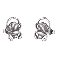 new fashion earrings jewelry womens ear stud stainless steel insect piercing punk ladies earrings gifts silver color pd0578