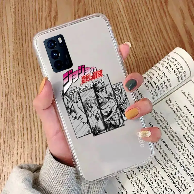 

BIZARRE ADVENTURE JoJo Anime Phone Case Transparent For OPPO A 3 5 33 7 8 52 9 11 32 53S F 9 11 Realme X T 7 50 7 PRO