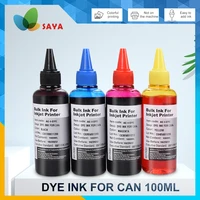 printer ink ciss refill cartridge dye ink for canon inkjet printer 100ml x 4 bottle