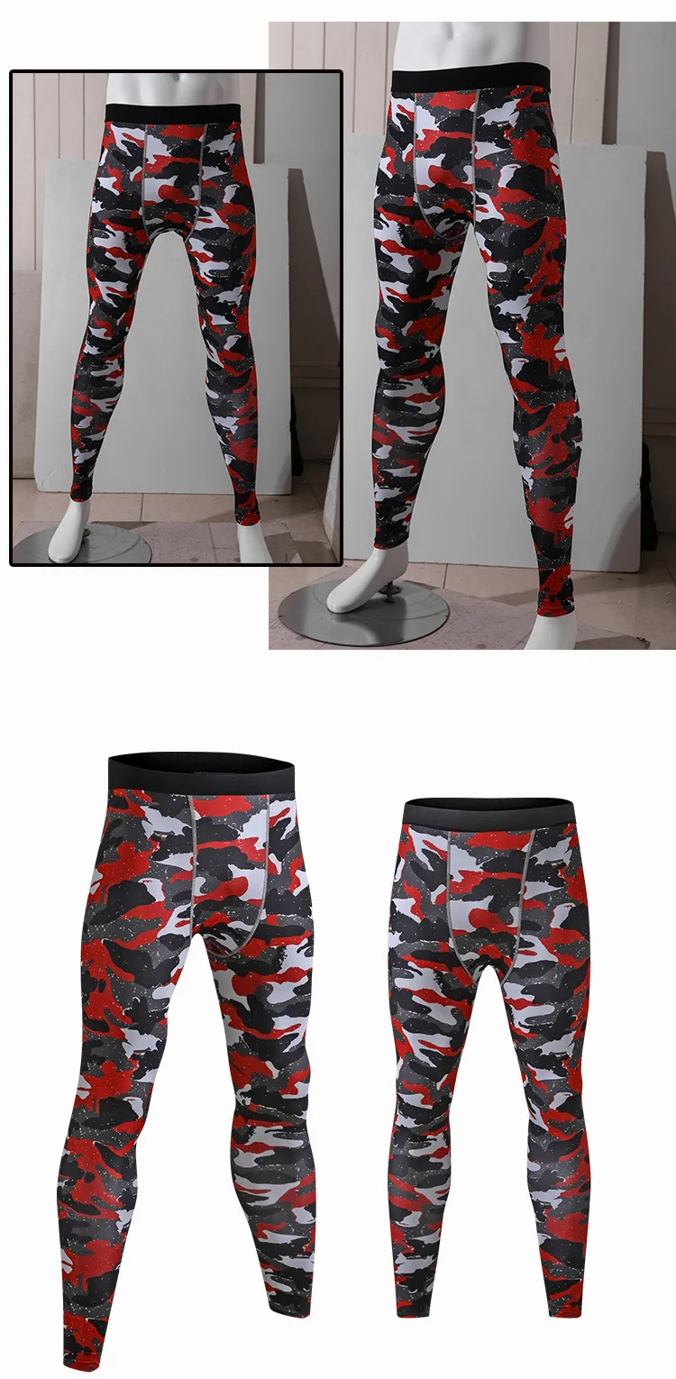 Мужские компрессионные штаны камуфляжные беговые Baselayer крутые сухие спортивные колготки леггинсы для спортзала для игры в баскетбол Велоспорт Йога Пешие прогулки