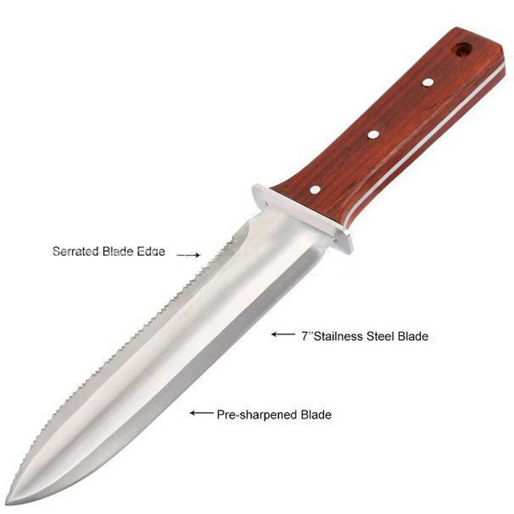 Многофункциональный нож для копания, портативный нож из нержавеющей стали для обрезки, зубчатый нож, инструмент для вырезки растений, садов...