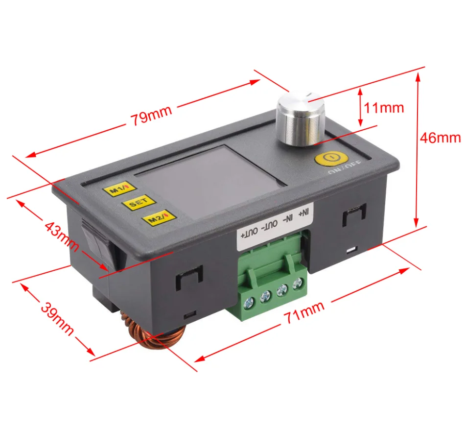 Регулируемый понижающий модуль постоянного тока DP50V5A с ЧПУ встроенный вольтметр