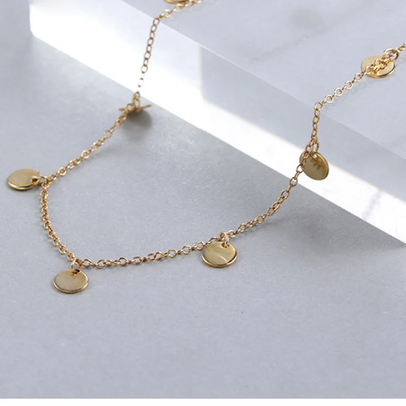 TrustDavis круглый чокер ожерелье звеньевая цепь для вечеринки небольшой круг