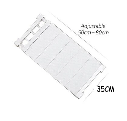 35X80 WH 1 шт., органайзер для шкафа, полка, мебель для спальни, настенный держатель для шкафа, кухонный шкаф, полка для хранения, экономит место, полка для шкафа - Цвет: 35X80 WH