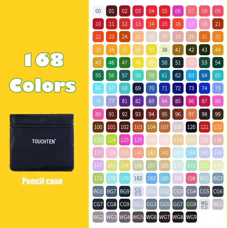 

30/80/168/262 Colors Double Headed Art Marker Pen Manga Sketch Tip Alcohol Based Pen For School Markers Art Supplies Drawing Set