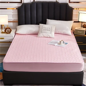 Elastic Fitted Sheet Topper Protection Pad Bed Covers Mattress Cover Bedspread Breathable Mattress Protector Waterproof Printed