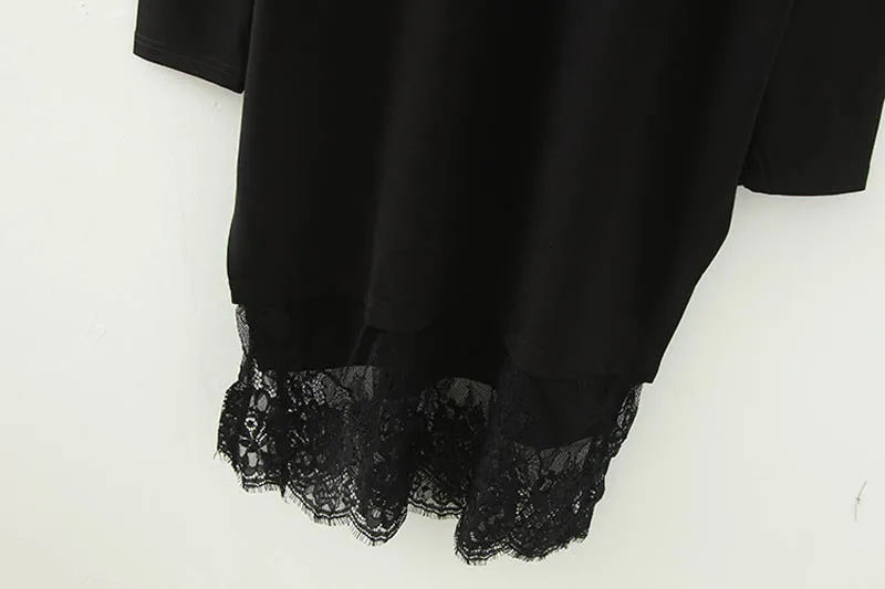 Осеннее женское платье размера плюс, обхват груди 150 см, 6XL, 7XL, 8XL, 9XL, женское платье черного цвета