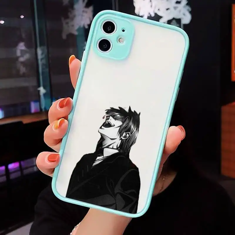 

death note rem and misa anime Phone Case matte transparent For iphone 7 8 11 12 plus mini x xs xr pro max cover