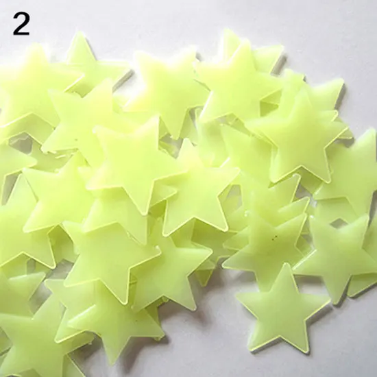 Abstract Stickers 3D Glow in the Dark Stars Ceiling Wall Stickers Cute Living Home 100/40Pcs Luminous Fluorescent Stickers  | Дом и сад