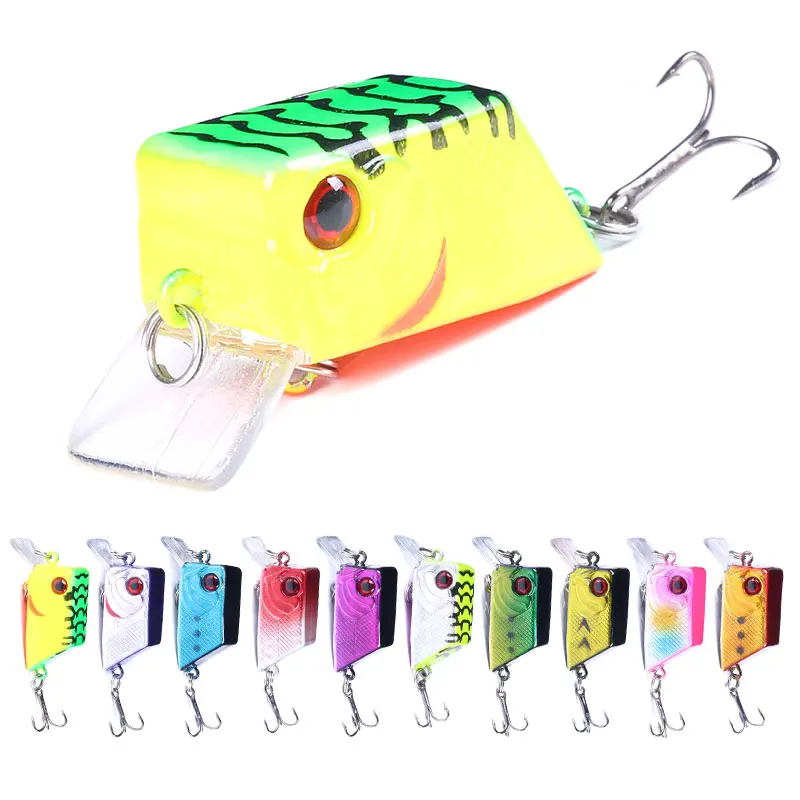 

HENGJIA Cube Mini Wobblers Pike Fishing Lure 4.5cm 7g Crankbaits Minnow Lure Hard Artificial Fishing Tackle Bait