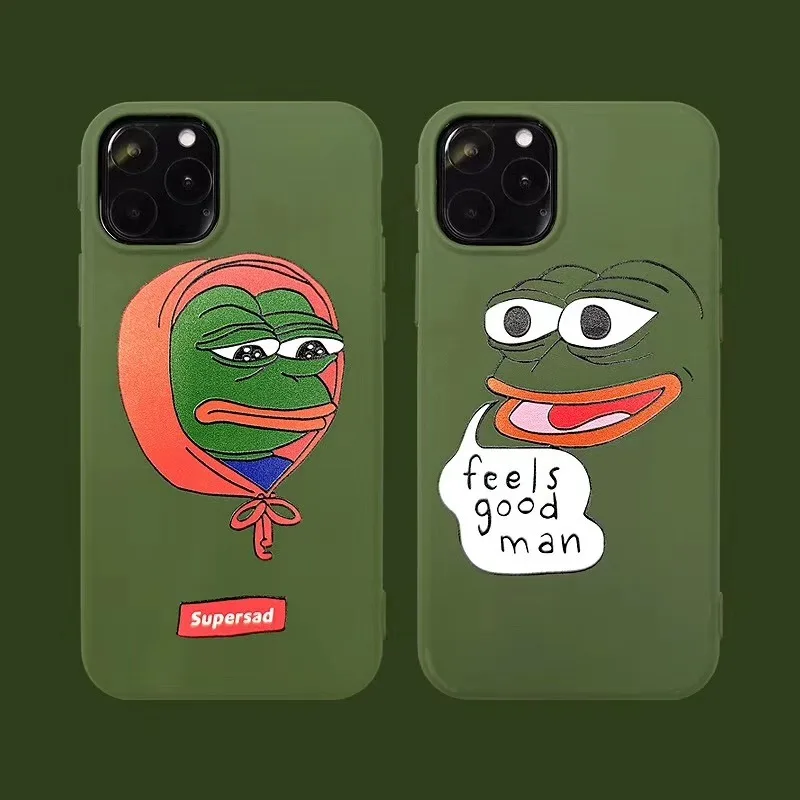 Роскошный японский бренд Sad Frog Pepe чехол для телефона iphone 11 Pro Max 6 s 7 8 Plus X XS 10 XR MAX 3D